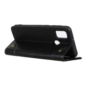 Θήκη Samsung Galaxy M31 Βιβλίο Μαύρο Copper Buckle Nappa Texture Horizontal Flip Case with Holder & Card Slots & Wallet Black