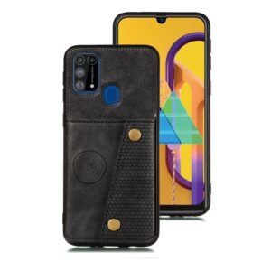 Θήκη Samsung Galaxy M31 Μαύρη Double Buckle PU + TPU Shockproof Magnetic Protective Case with Card Slot Black