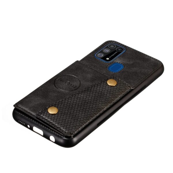 Θήκη Samsung Galaxy M31 Μαύρη Double Buckle PU + TPU Shockproof Magnetic Protective Case with Card Slot Black