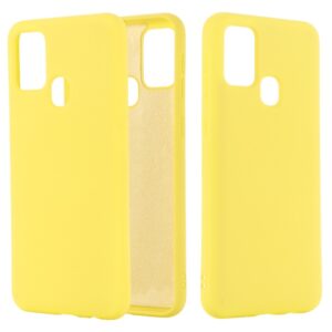 Θήκη Samsung Galaxy M31 Σιλικόνης Κίτρινη Shockproof Solid Color Liquid Silicone Full Coverage Protective Case Yellow