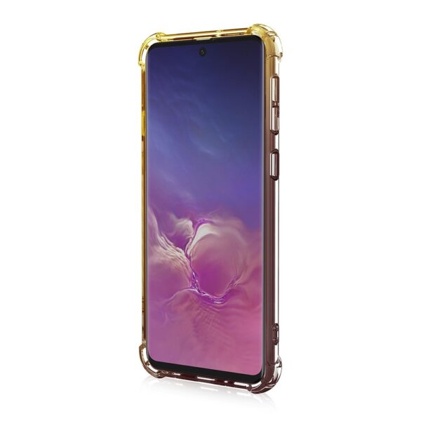 Θήκη Samsung Galaxy M21 Σιλικόνης Μαύρη - Χρυσή Four-Corner Airbag Shockproof Gradient Color TPU Protective Case