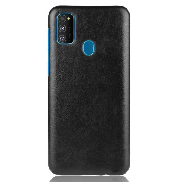 Σκληρή Θήκη Samsung Galaxy M21 Μαύρη Shockproof Litchi Texture PC + PU Case Black