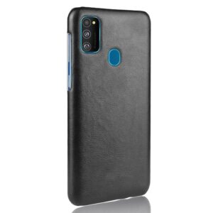 Σκληρή Θήκη Samsung Galaxy M21 Μαύρη Shockproof Litchi Texture PC + PU Case Black