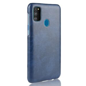 Σκληρή Θήκη Samsung Galaxy M21 Μπλε Shockproof Litchi Texture PC + PU Case Blue