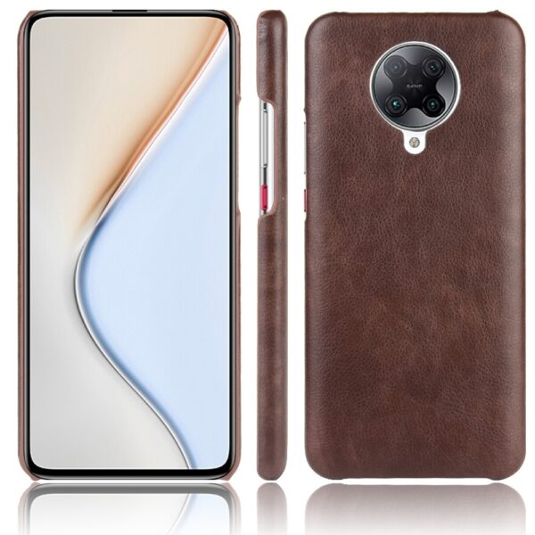 Σκληρή Θήκη Xiaomi Poco F2 Pro / Xiaomi Redmi K30 Pro Καφέ Shockproof Litchi Texture PC + PU Case Brown