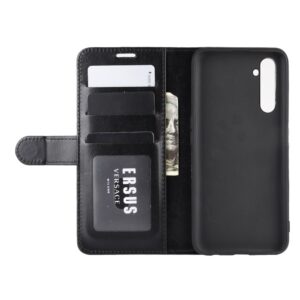 Θήκη Realme 6 Pro Βιβλίο Μαύρο R64 Texture Single Horizontal Flip Protective Case Black