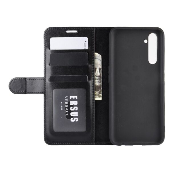Θήκη Realme 6 Pro Βιβλίο Μαύρο R64 Texture Single Horizontal Flip Protective Case Black