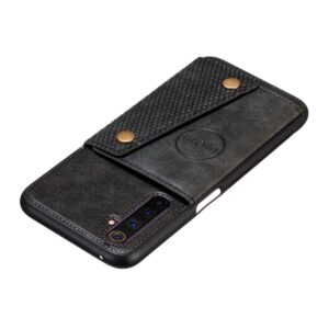 Θήκη Realme 6 Pro Μαύρη PU + TPU Shockproof Magnetic Protective Case with Card Slots Black