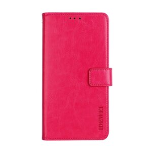 Θήκη Realme 5i Βιβλίο Φούξια Crazy Horse Texture Horizontal Flip Case with Holder & Card Slots & Wallet Fuchsia