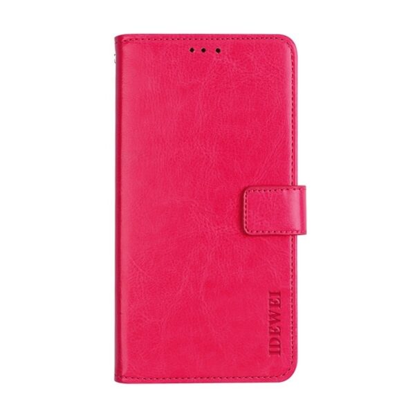 Θήκη Realme 5i Βιβλίο Φούξια Crazy Horse Texture Horizontal Flip Case with Holder & Card Slots & Wallet Fuchsia