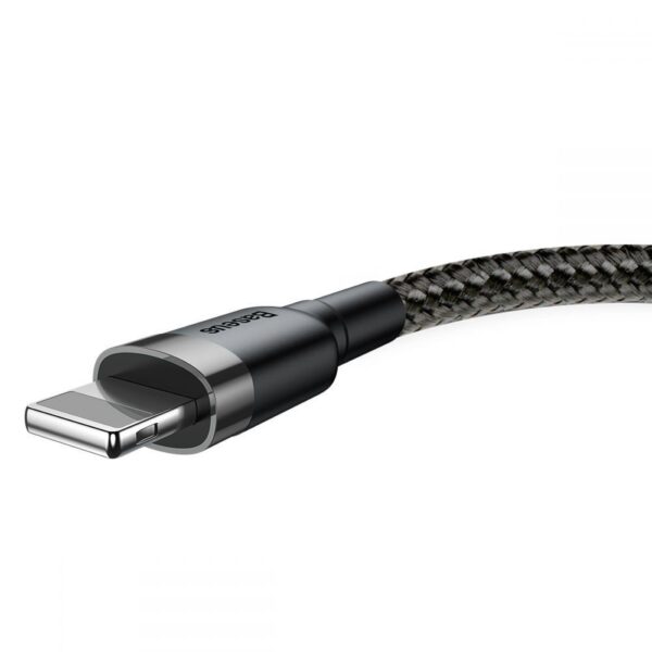 Baseus Cafule Durable Nylon Braided USB to Lightning Cable 2m 1.5A Black / Grey CALKLF-CG1