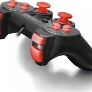 Esperanza Ενσύρματο Warrior Vibration Gamepad For PC Computers EGG102R USB Black - Red (5901299946930)
