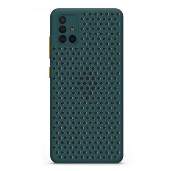 Forcell Samsung Galaxy A51 4G Breath Colored Buttons Θήκη Σιλικόνης - Green