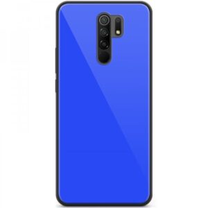 Forcell Xiaomi Redmi 9 Aurora Glass Θήκη με Πλαίσιο Σιλικόνης - Blue