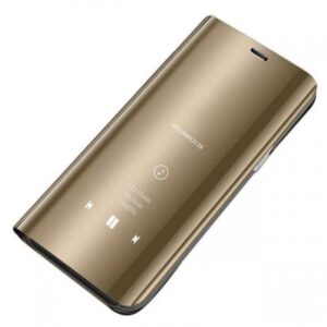 Tel1 Xiaomi Mi Note 10 Lite / Mi Note 10 / Mi Note 10 Pro Clear View Θήκη Βιβλίο - Gold