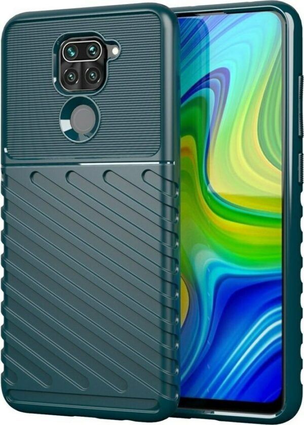 Θήκη Xiaomi Redmi Note 9 Σιλικόνης Πράσινη Thunderbolt Shockproof TPU Soft Case Green
