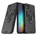 Σκληρή Θήκη Xiaomi Redmi 9C / Redmi 10A Μαύρη Με Σταντ Shockproof PC + TPU Protective Case with Magnetic Ring Holder Black