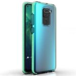 Θήκη Xiaomi Redmi Note 9 Σιλικόνης Διάφανη - Βεραμάν Spring TPU Back Cover Case with Frame Transparent - Mint
