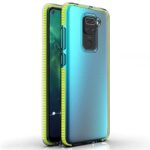 Θήκη Xiaomi Redmi Note 9 Σιλικόνης Διάφανη - Κίτρινη Spring TPU Back Cover Case with Frame Transparent - Yellow