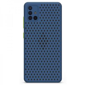 Θήκη Samsung Galaxy A71 Σιλικόνης Μπλε Breath Colored Buttons TPU Case Navy