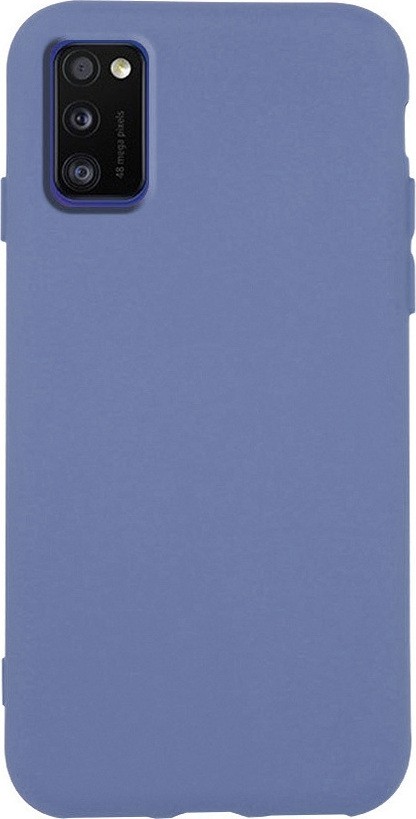 Θήκη Samsung Galaxy A41 Σιλικόνης Μπλε - Γκρι Slim Fit Liquid Silicone Case Marengo