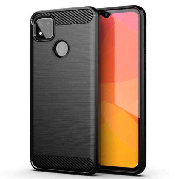 Forcell Xiaomi Redmi 9C / Redmi 10A Carbon Fiber Θήκη Σιλικόνης - Black