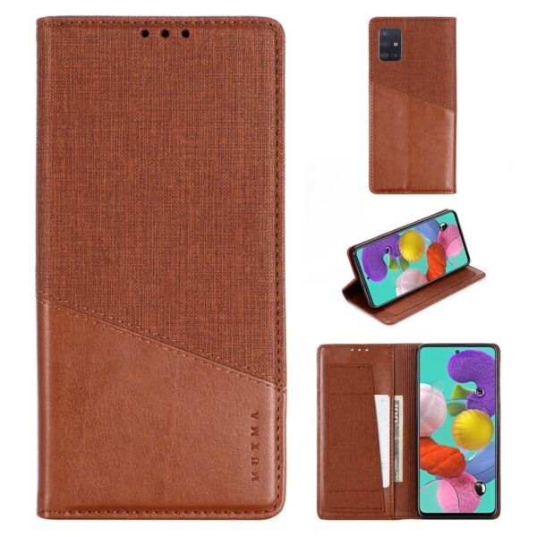 Θήκη Samsung Galaxy A51 4G Βιβλίο Καφέ MUXMA MX109 Horizontal Flip Case Brown