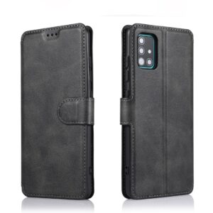 Θήκη Samsung Galaxy A51 4G Βιβλίο Μαύρο Calf Texture Magnetic Buckle Horizontal Flip Case Black