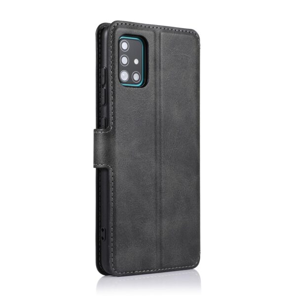 Θήκη Samsung Galaxy A51 4G Βιβλίο Μαύρο Calf Texture Magnetic Buckle Horizontal Flip Case Black