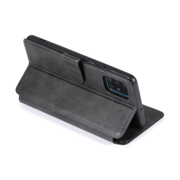 Θήκη Samsung Galaxy A51 4G Βιβλίο Μαύρο Calf Texture Magnetic Buckle Horizontal Flip Case Black