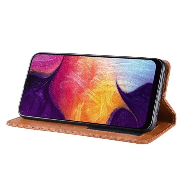 Θήκη Samsung Galaxy A50 / A30s Βιβλίο Καφέ Magnetic Buckle Retro Texture Horizontal Flip Case Brown