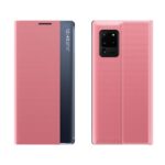 Θήκη Samsung Galaxy A71 Βιβλίο Ροζ Side Display Magnetic Horizontal Flip Plain Texture Cloth + PC Case Pink