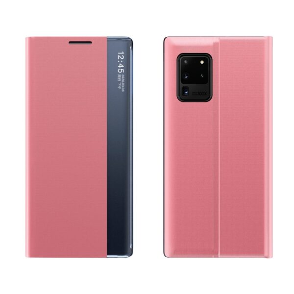 Θήκη Samsung Galaxy A71 Βιβλίο Ροζ Side Display Magnetic Horizontal Flip Plain Texture Cloth + PC Case Pink