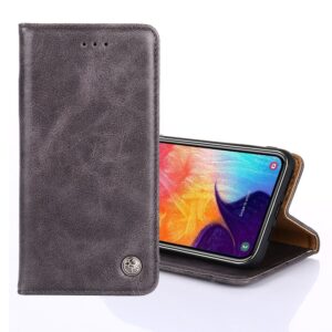 Θήκη Samsung Galaxy A51 4G Βιβλίο Γκρι Non-Magnetic Retro Texture Horizontal Flip Case with Holder & Card Slots & Wallet Gray