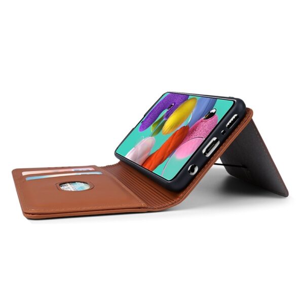 Θήκη Samsung Galaxy A51 4G Βιβλίο Καφέ Strong Magnetism Liquid Feel Horizontal Flip Case with Holder & Card Slots & Wallet Br