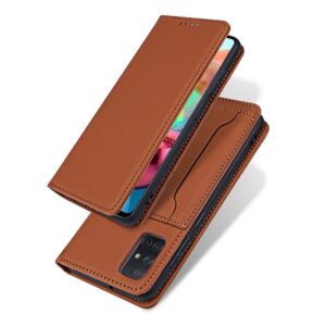Θήκη Samsung Galaxy A51 4G Βιβλίο Καφέ Strong Magnetism Liquid Feel Horizontal Flip Case with Holder & Card Slots & Wallet Br