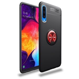 Θήκη Samsung Galaxy A50 / A30s Σιλικόνης Μαύρη - Κόκκινη Lenuo Shockproof TPU Protective Case with Invisible Holder Black - Red