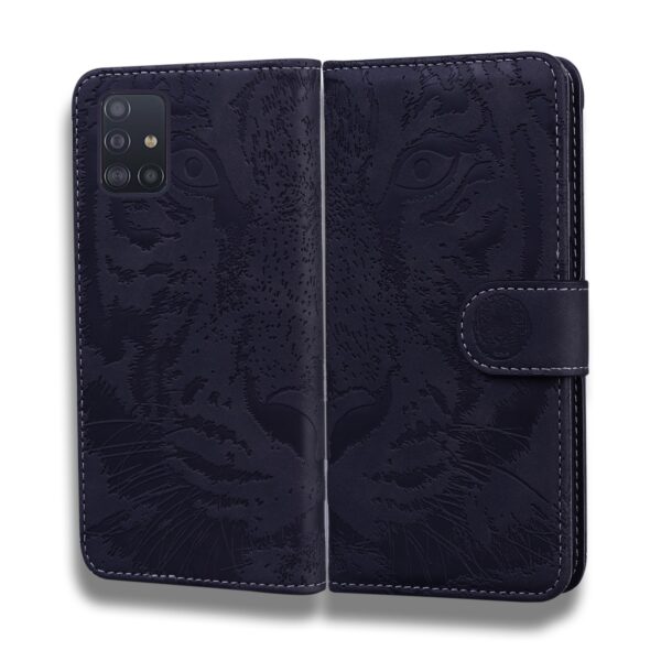 Θήκη Samsung Galaxy A51 4G Βιβλίο Μαύρο Τίγρης Tiger Embossing Pattern Horizontal Flip Case with Holder & Card Slots & Wallet Θήκη Samsung Galaxy A51 4G Βιβλίο Μαύρο Τίγρης Tiger Embossing Pattern Horizontal Flip Case with Holder & Card Slots & Wallet