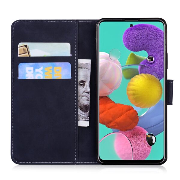 Θήκη Samsung Galaxy A51 4G Βιβλίο Μαύρο Τίγρης Tiger Embossing Pattern Horizontal Flip Case with Holder & Card Slots & Wallet