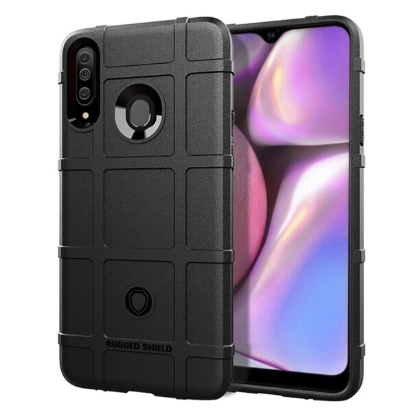 Θήκη Samsung Galaxy A20s Σιλικόνης Μαύρη Rugged Armor Square Full Coverage Shockproof TPU Case Black
