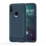 Θήκη Samsung Galaxy A20s Σιλικόνης Μπλε Carbon Fiber Texture Shockproof TPU Protective Case Blue