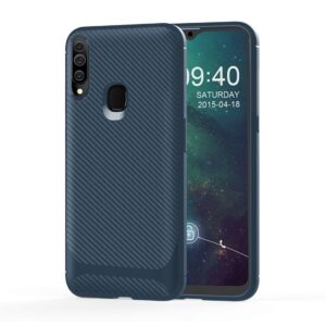 Θήκη Samsung Galaxy A20s Σιλικόνης Μπλε Carbon Fiber Texture Shockproof TPU Protective Case Blue
