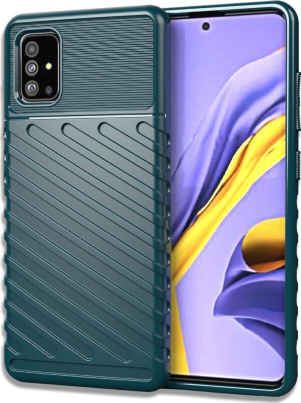 Θήκη Samsung Galaxy A51 4G Σιλικόνης Πράσινη Thunderbolt Shockproof TPU Soft Case Green Θήκη Samsung Galaxy A51 4G Σιλικόνης Πράσινη Thunderbolt Shockproof TPU Soft Case Green