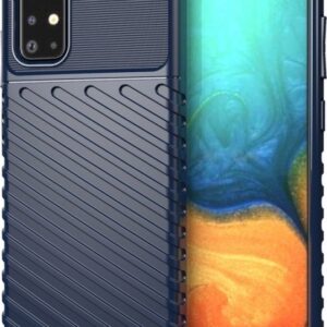 Θήκη Samsung Galaxy A51 4G Σιλικόνης Μπλε Thunderbolt Shockproof TPU Soft Case Blue