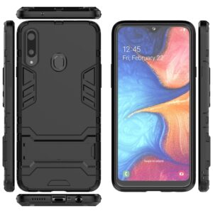 Σκληρή Θήκη Samsung Galaxy A20s Μαύρη PC + TPU Shockproof Protective Case with Holder Black
