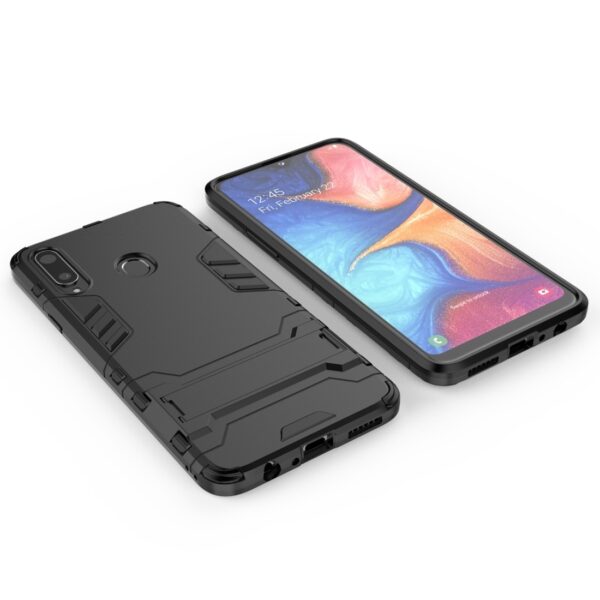 Σκληρή Θήκη Samsung Galaxy A20s Μαύρη PC + TPU Shockproof Protective Case with Holder Black