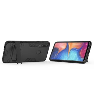 Σκληρή Θήκη Samsung Galaxy A20s Μαύρη PC + TPU Shockproof Protective Case with Holder Black