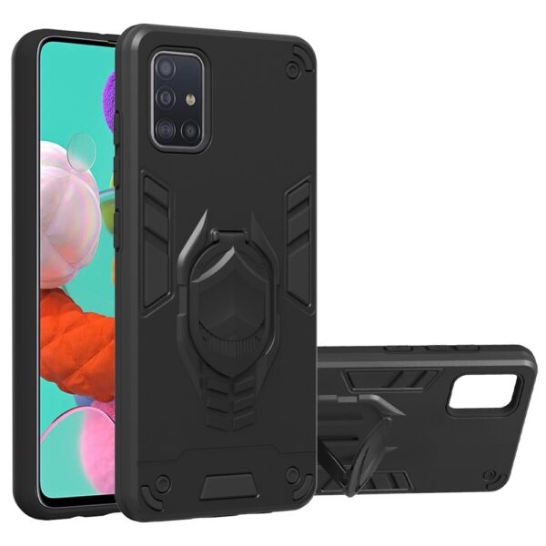 Θήκη Samsung Galaxy A50 / A30s Μαύρη Με Σταντ 2 in 1 Armor Knight Series PC + TPU Protective Case with Invisible Holder Black