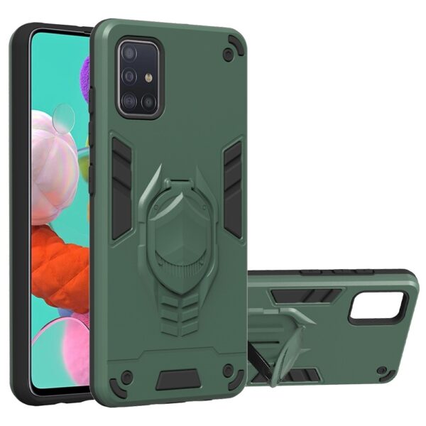 Θήκη Samsung Galaxy A50 / A30s Πράσινη Με Σταντ 2 in 1 Armor Knight Series PC + TPU Protective Case with Invisible Holder Green