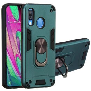 Θήκη Samsung Galaxy A40 Πράσινη Με Σταντ 2 in 1 Armour Series PC + TPU Protective Case with Ring Holder Green